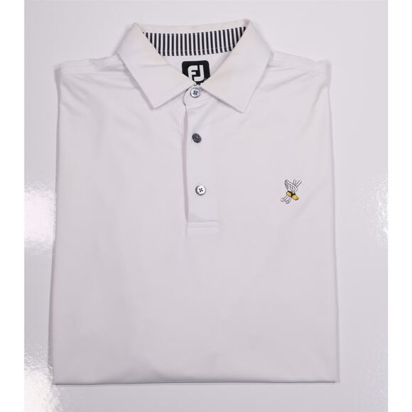 Footjoy x Winged Foot Golf White Performance Golf Polo Shirt Men's Large - Picture 1 of 9